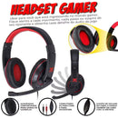 Kit Gamer Teclado Semi Mecanico RGB Mouse Optico 1600dpi Headset Com Microfone